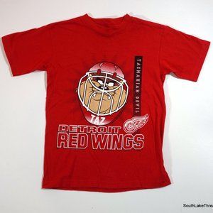 VTG 90s Detroit Red Wings 1996 Taz Devil T-Shirt M